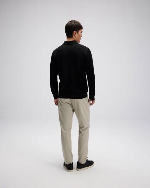 Ellesse Erkek Polo Yaka Sweatshirt EM607 Siyah - M