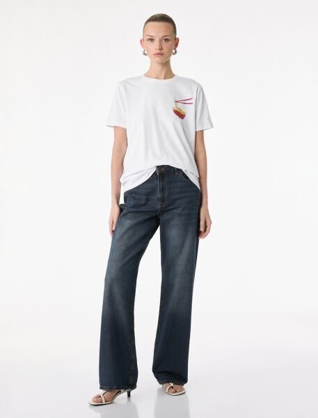 Koton Beyaz Tişört 6Sak50055Ek Beyaz - XXL