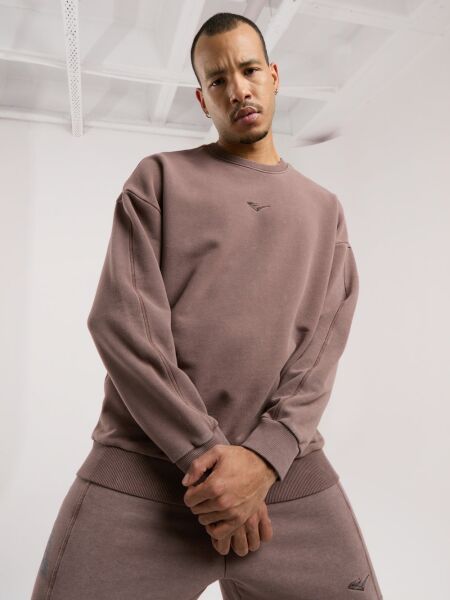 Everlast Bronx 1910 Yıkamalı Kahverengi Erkek Sweatshirt