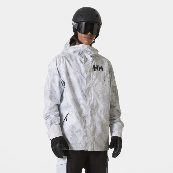 Helly Hansen ULLR D Shell Graphic Erkek Kayak Ceketi Gri - S