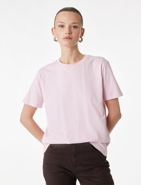 Koton Pembe Tişört 6Sak50068Ek XXL - Pembe