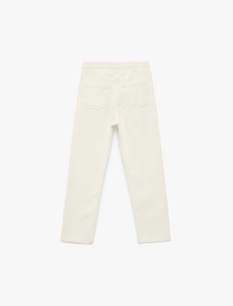 Koton Ekru Pantolon 6Skb40026Td Ekru - 9-10