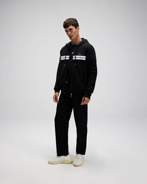 Ellesse Fermuarlı Kapüşonlu Sweatshırt Siyah - XXL