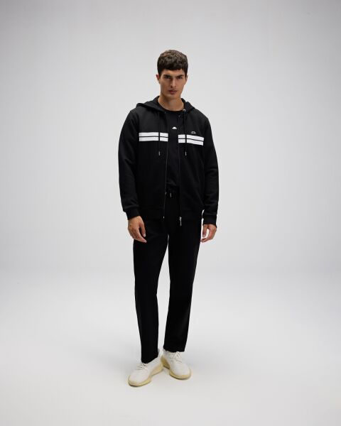 Ellesse Fermuarlı Kapüşonlu Sweatshırt Siyah - XXL