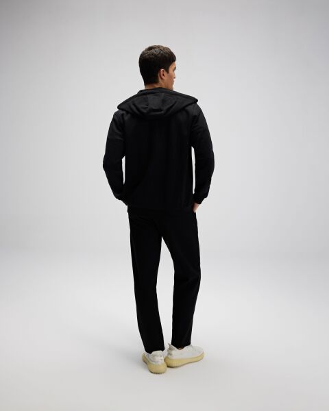 Ellesse Fermuarlı Kapüşonlu Sweatshırt Siyah - XXL