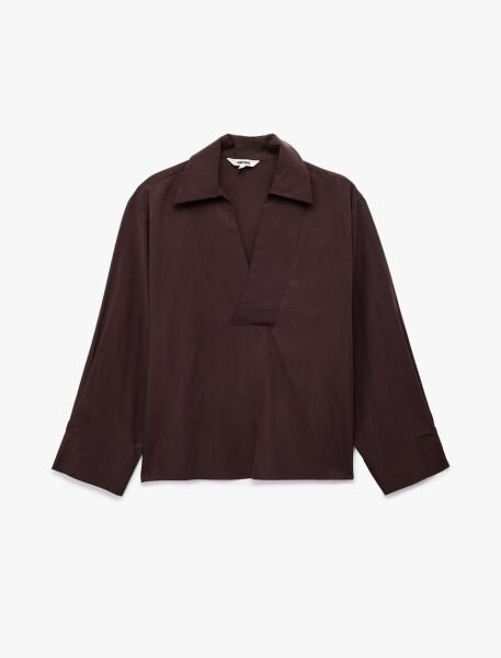 Koton Mürdüm Bluz 6Sak60016Ew 44 - Mürdüm