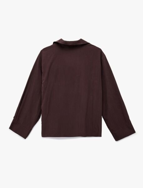 Koton Mürdüm Bluz 6Sak60016Ew 44 - Mürdüm