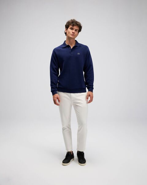 Ellesse Erkek Polo Sweatshırt Em633 Lacivert - XL