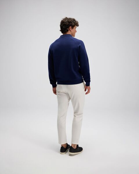 Ellesse Erkek Polo Sweatshırt Em633 Lacivert - XXL