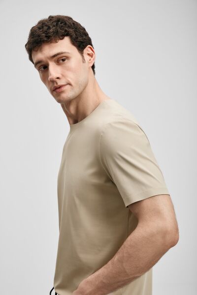 LUFIAN ERKEK NUVOR T-SHIRT 111020319 XL - TOPRAK