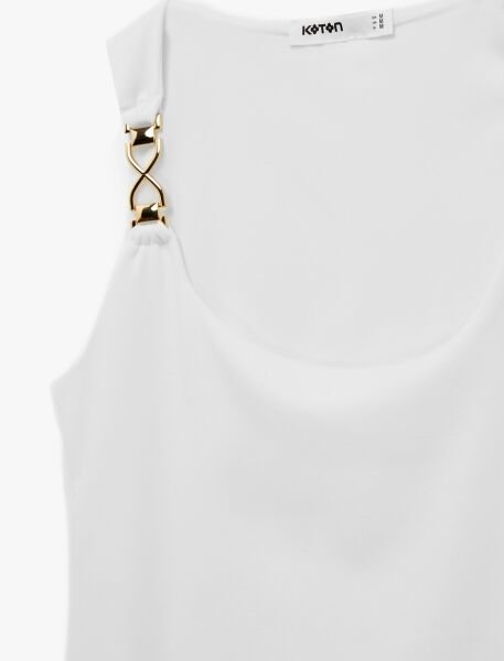 Koton Beyaz Atlet 6Sak10019Uk Beyaz - XS