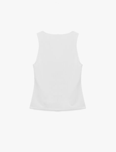 Koton Beyaz Atlet 6Sak10019Uk Beyaz - XS