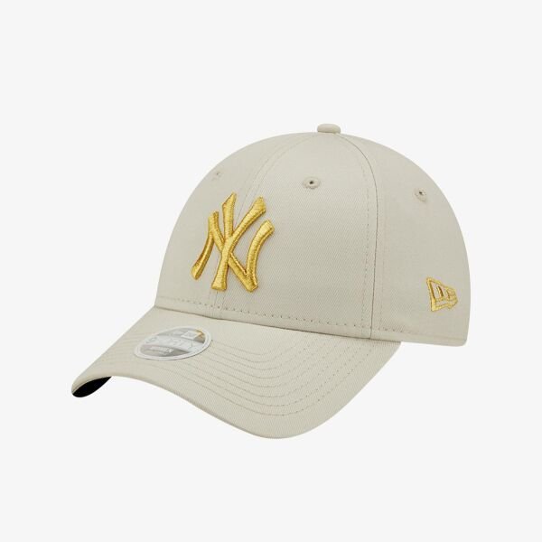 New Era Wmns Metallic Logo 9Forty Neyyan Bej Şapka Bej - Standart