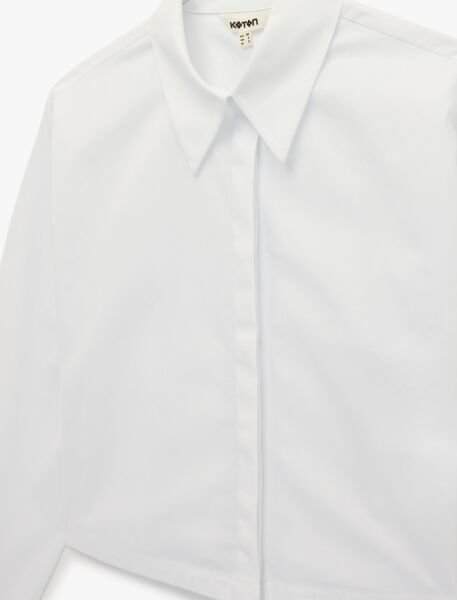Koton Beyaz Gömlek 6Sak60103Pw Beyaz - 42