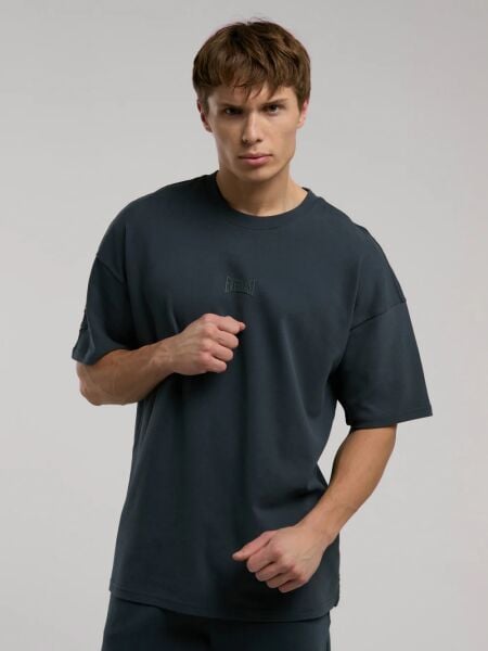 Ever Relaxed Oversize Siyah Erkek Tişört Koyu Gri - L