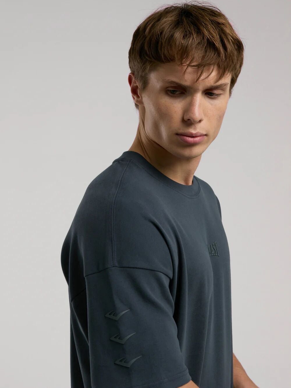 Ever Relaxed Oversize Siyah Erkek Tişört Koyu Gri - L