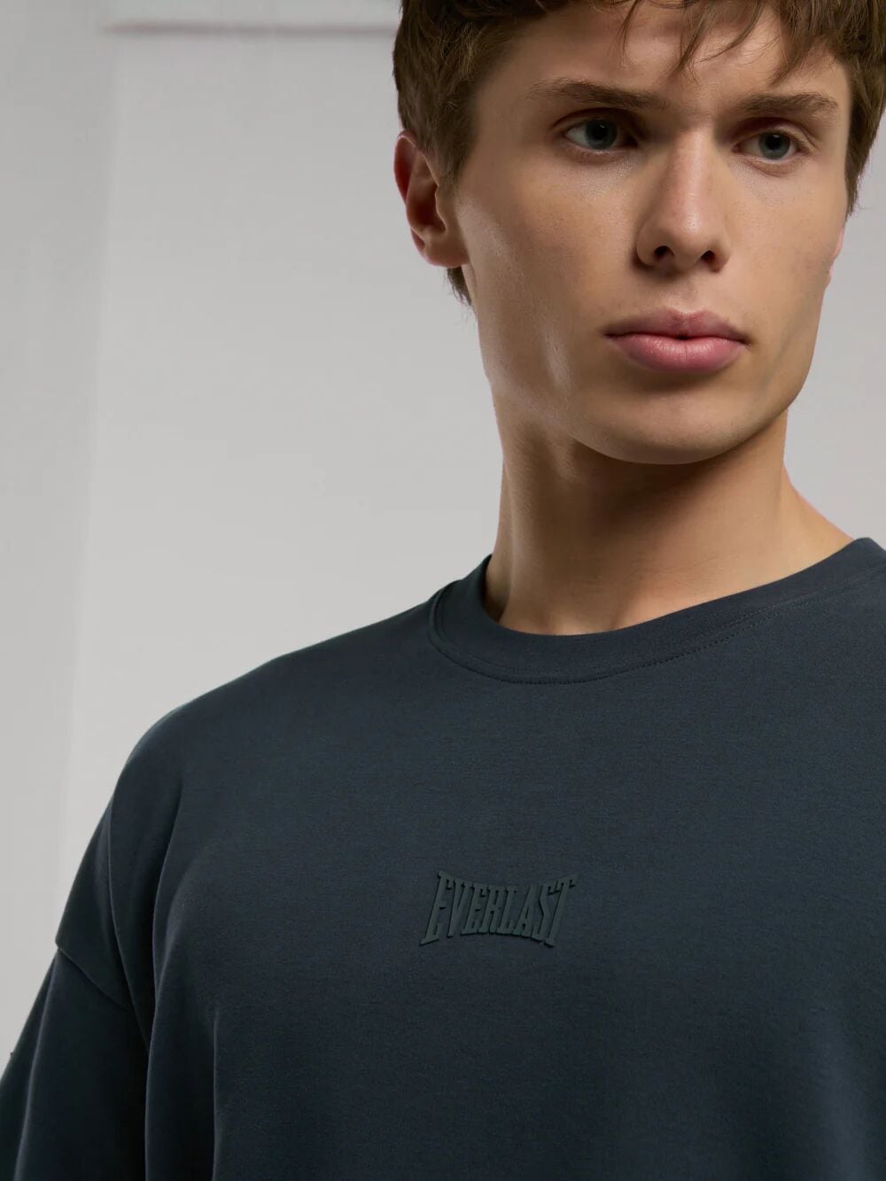 Ever Relaxed Oversize Siyah Erkek Tişört Koyu Gri - L