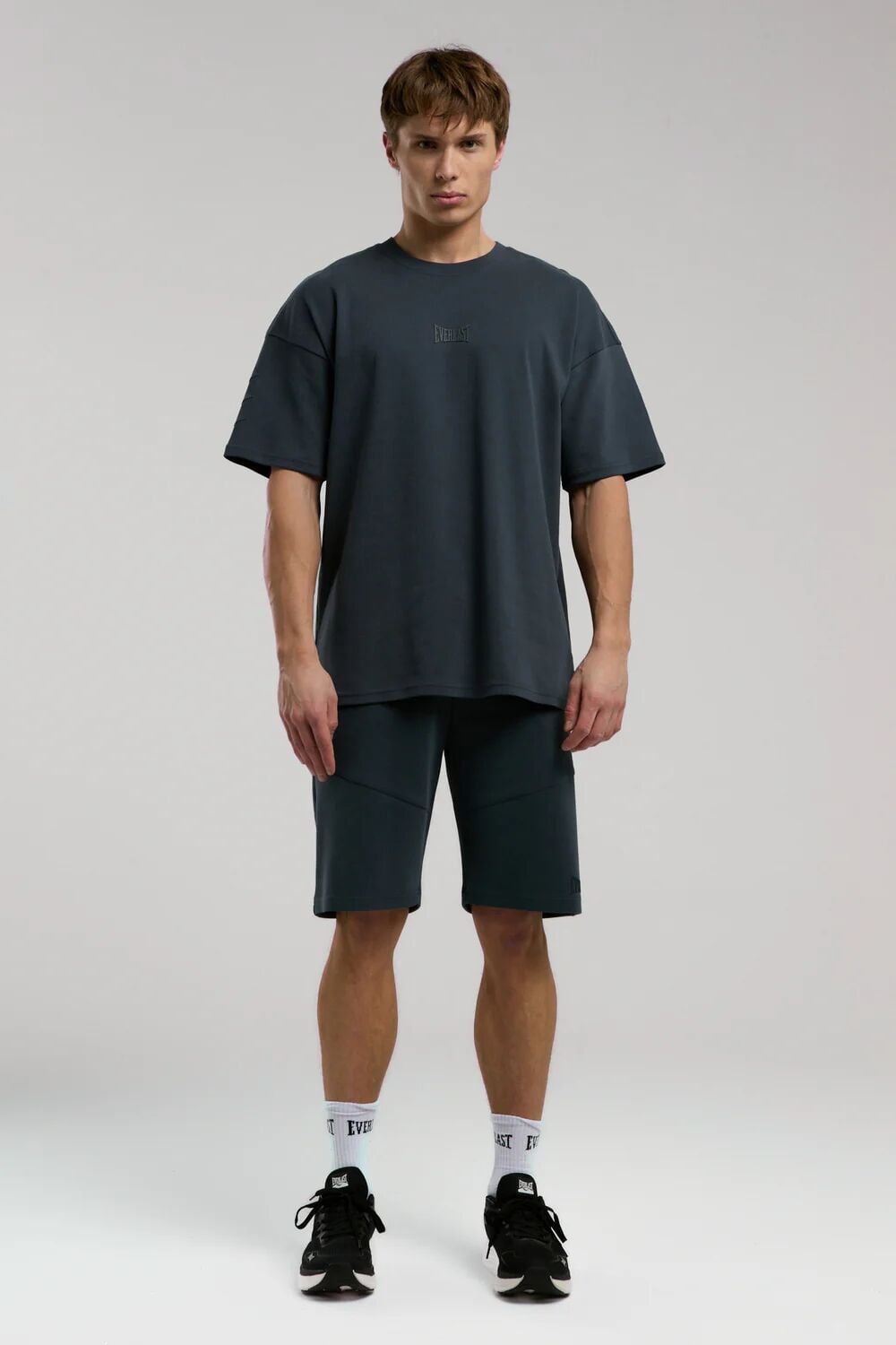 Ever Relaxed Oversize Siyah Erkek Tişört Koyu Gri - L