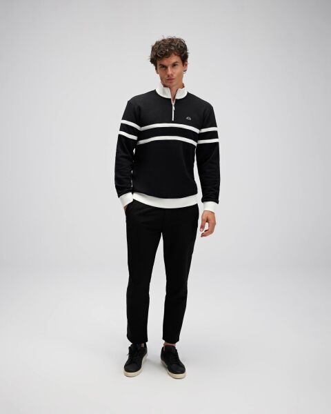 Ellesse Yarım Fermuarlı Sweat Siyah - XXL