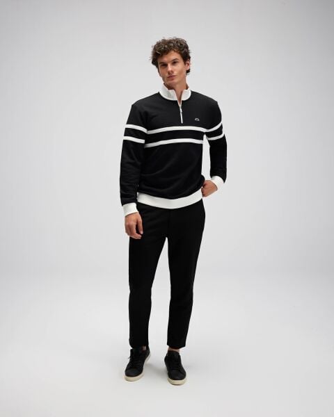 Ellesse Yarım Fermuarlı Sweat Siyah - XXL