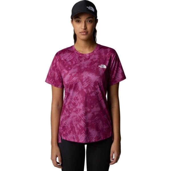 The North Face Flex S/S Tee Reg Aop Kadın T-Shirt Bordo - S