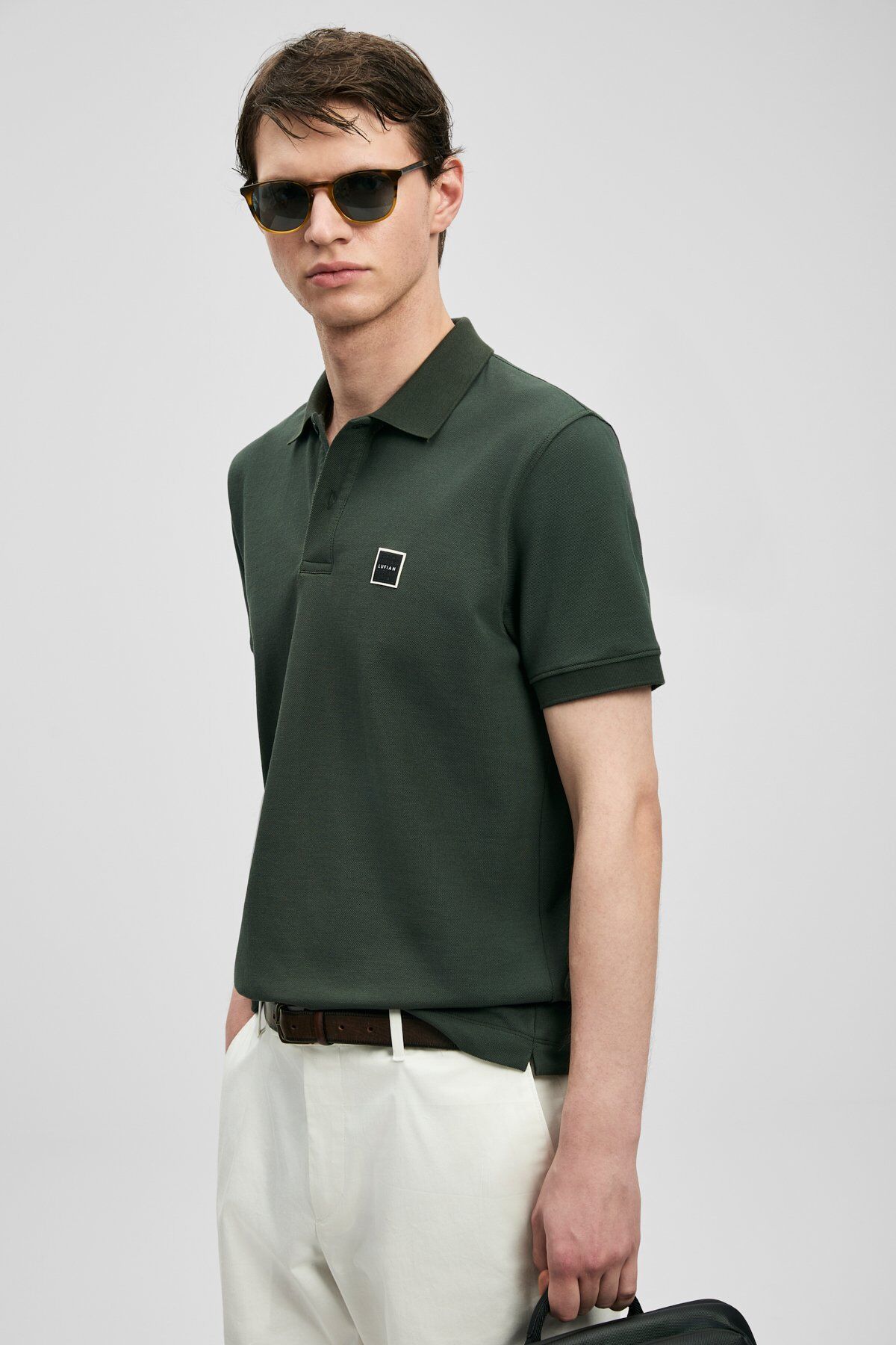 Lufian Carter Smart Erkek Polo Tişört 111040233 Haki - 3XL