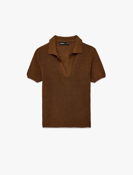 Koton Kahverengi Triko Kazak 6Sak90141Ht Kahverengi - XS