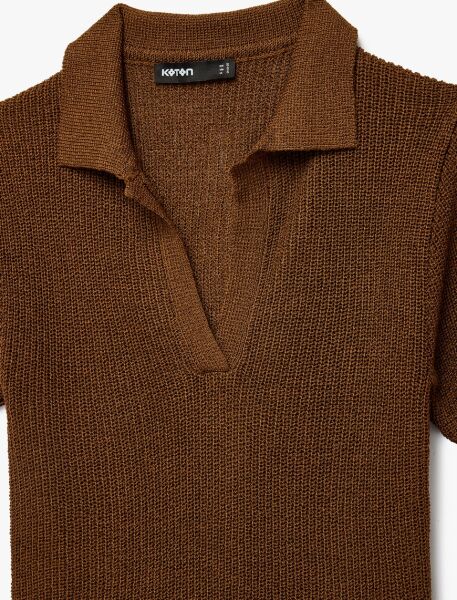 Koton Kahverengi Triko Kazak 6Sak90141Ht Kahverengi - XS