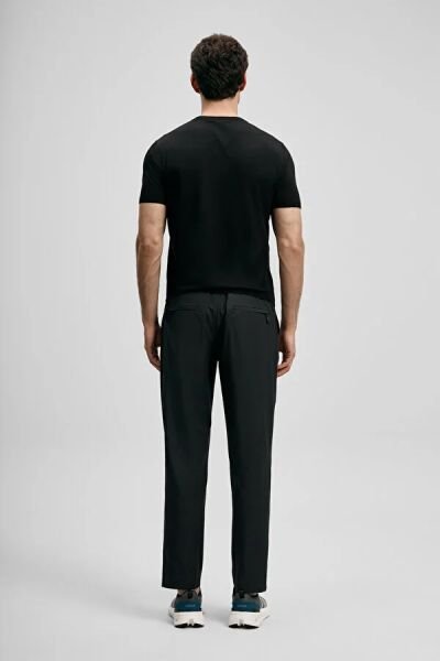 Lufian Tino Erkek Modal Karışımlı Yarım Kollu Kazak 111090156 Siyah - 3XL