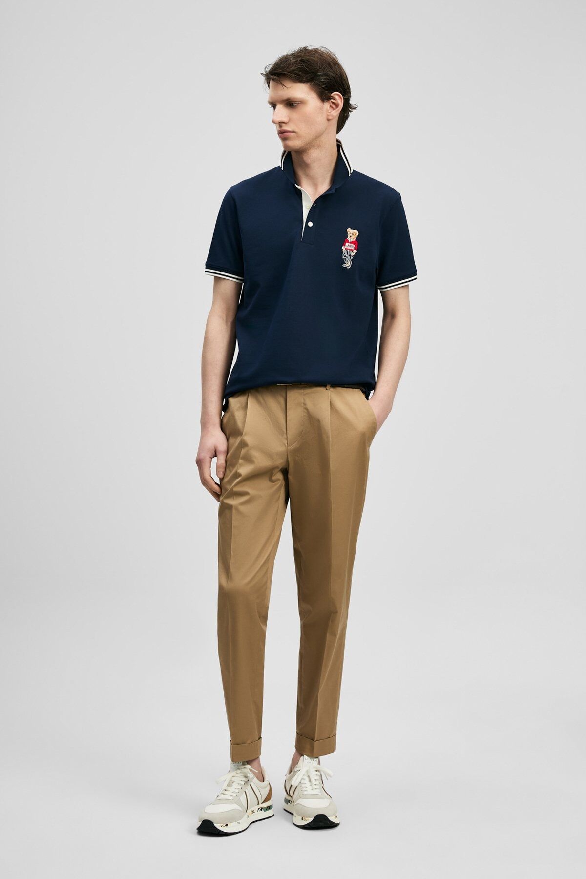 Lufian Brady Smart Erkek Polo Tişört 111040245 Lacivert - 3XL