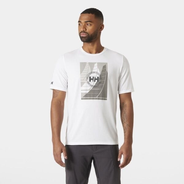 HELLY HANSEN HP RACE GRAPHIC T-SHIRT XL - WHİTE