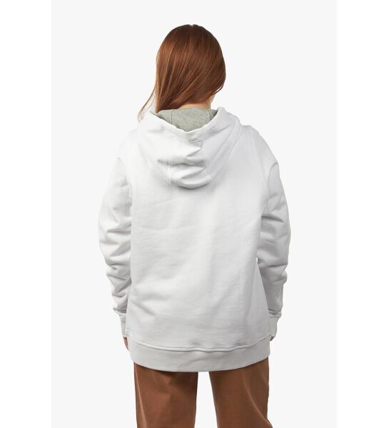 HELLY HANSEN W Logo Kapişonlu Kadın Hoodie Sweatshirt Beyaz - S