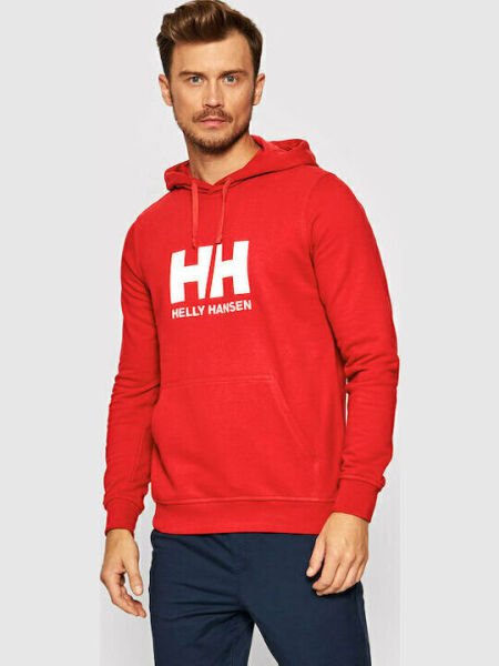 HELLY HANSEN Logo Kapişonlu Erkek Hoodie Sweatshirt Siyah - S