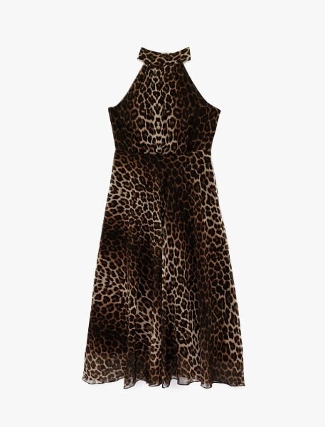 Koton Bej Desenli Elbise 6Sak80103Uw 42 - Bej