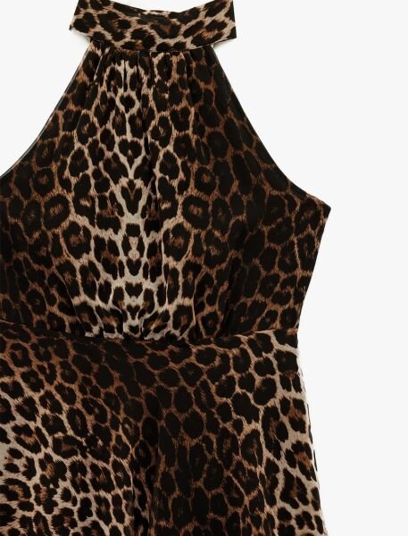 Koton Bej Desenli Elbise 6Sak80103Uw 42 - Bej