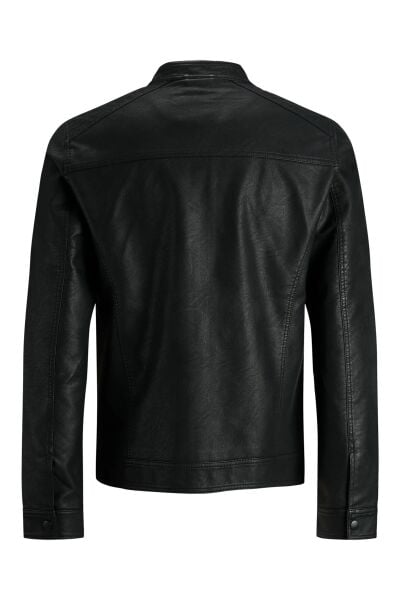 Jack & Jones Jjewarner Jacket Noos Siyah Erkek Deri Ceket 12182461