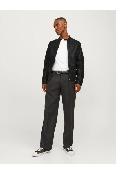 Jack & Jones Jjewarner Jacket Noos Siyah Erkek Deri Ceket 12182461