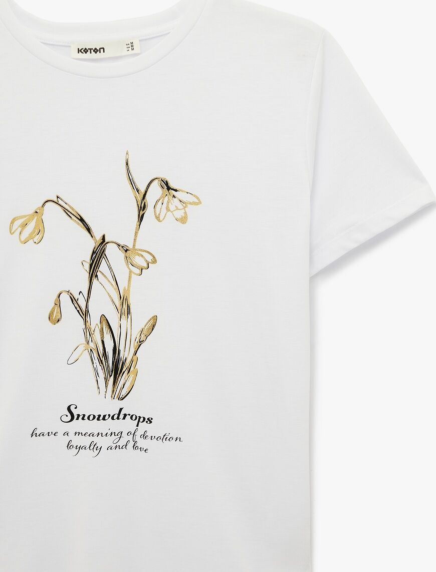 Koton Beyaz Tişört 6SAK50128EK Beyaz - XXL