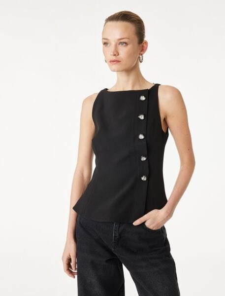 Koton Siyah Yelek 6Sak60190Pw Siyah - 44