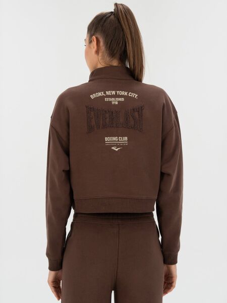 Everlast Bronx NYC Kahverengi Kadın Sweatshirt M - Beyaz