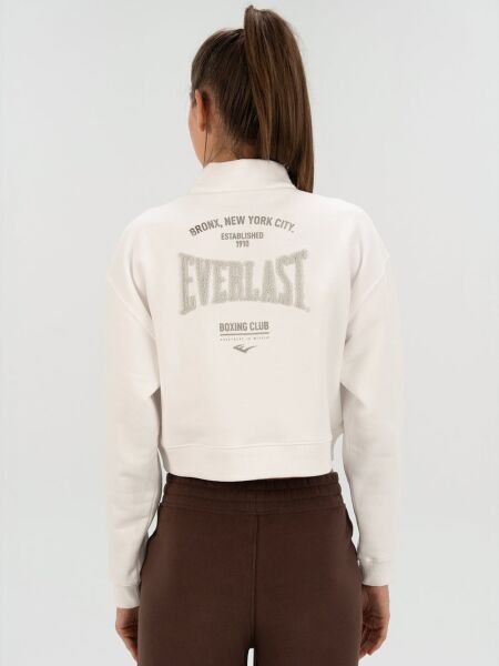 Everlast Bronx NYC Kahverengi Kadın Sweatshirt M - Beyaz