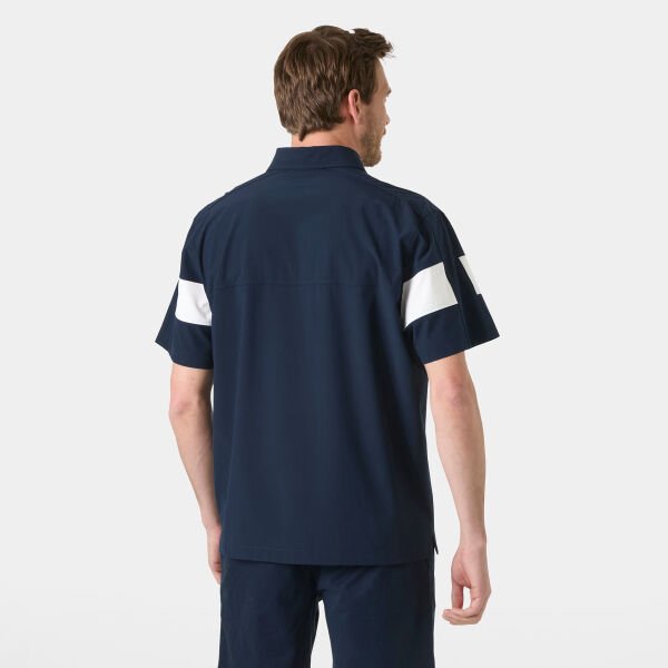 HELLY HANSEN Erkek Tişört LEVANTE QD 1/2 ZIP SS POLO T SHIRT HHA.54612 S - Navy