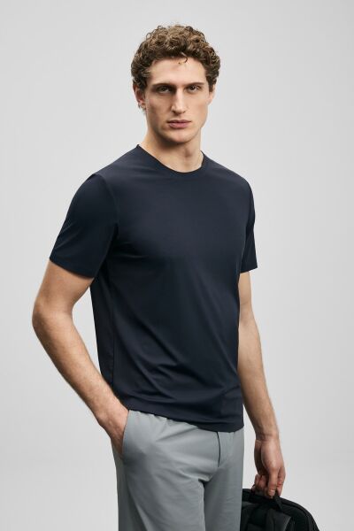 LUFIAN ERKEK ALTERO T-SHIRT 111020320 Lacivert - M