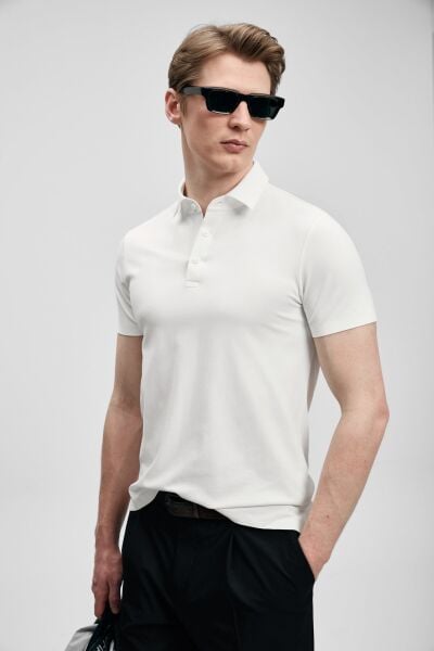 LUFIAN ERKEK JAXON POLO 111040241 Beyaz - S