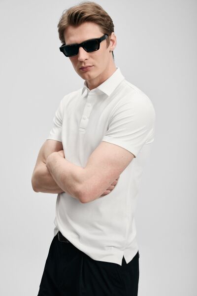 LUFIAN ERKEK JAXON POLO 111040241 Beyaz - S
