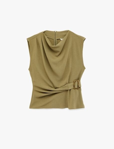 Koton Lacivert Bluz 6Sak60240Pw Haki - 44