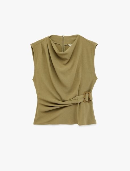 Koton Lacivert Bluz 6Sak60240Pw Haki - 44