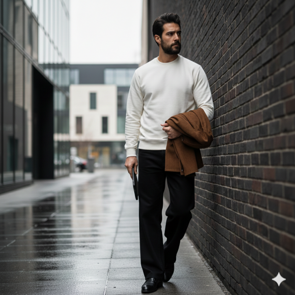 Privilege Pamuklu Sweatshirt Bisiklet Yaka Standart Rahat Kalıp (Regular Fit) Erkek/Kadın/Unisex XXL - Ekru