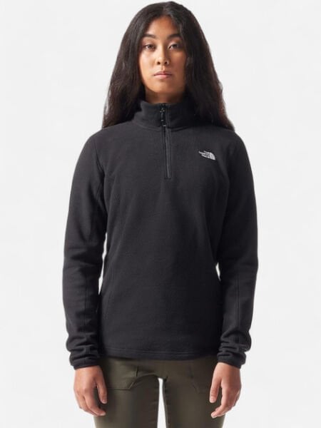 The North Face W Resolve Fleece 1/4 Zip Kadın Polar Sweatshirt Siyah - S