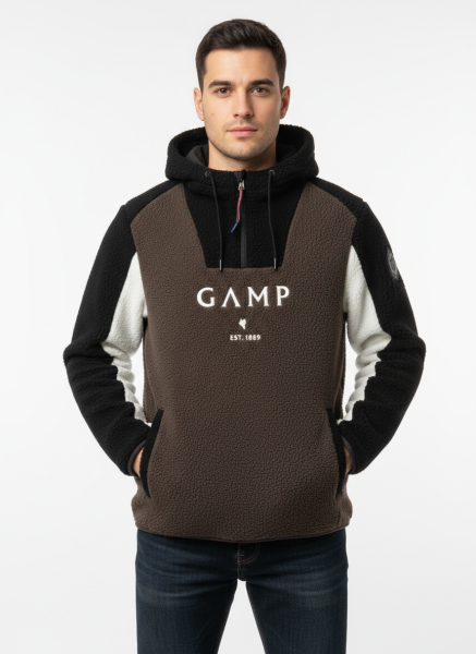 GAMP YARIM FERMUARLI PELUŞ Siyah - XXXL